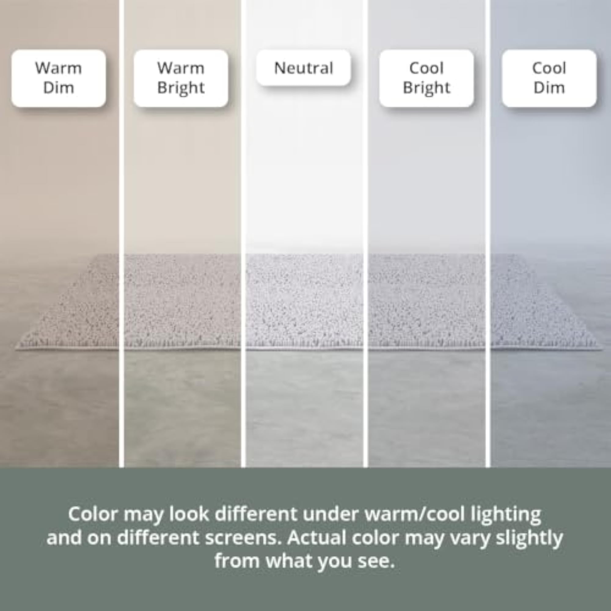 Non-Slip Bathroom Rug Safety Shower Mat, White